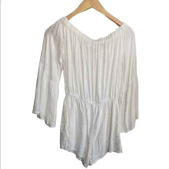 L*Space Miranda White Off The Shoulder Romper - Picture 4 of 11